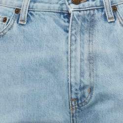 Pre Owned بنطلون جينز سان لوران باريس دينم أزرق بقصة عادية مقاس متوسط