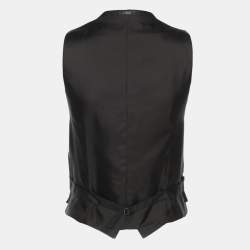 Pre Owned سترة سان لوران جلد أسود مقاس متوسط