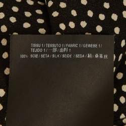 Pre Owned Saint Laurent Paris Black Dots Print Silk Shirt S