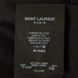 Pre Owned Saint Laurent Brown Nubuck Suede Button Front Jacket S