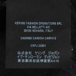 Pre Owned Saint Laurent Paris Black Waxed Denim Skinny Jeans M/Waist 27"