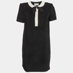 Pre Owned فستان ميني سان لوران لوركس أسود مقاس متوسط