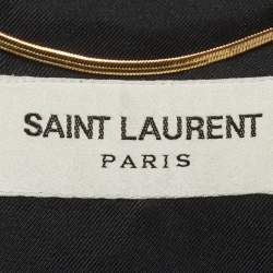 Pre Owned Saint Laurent Black Lurex Mini Dress M