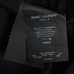 Pre Owned Saint Laurent Black Lurex Mini Dress M