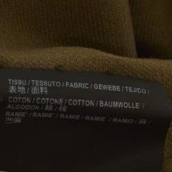 Pre Owned Saint Laurent Paris Olive Green Denim Mini Skirt S