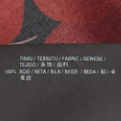 مملوكة مسبقًا Saint Laurent Red Floral Print Silk Long Sleeve Shirt S