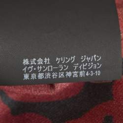 مملوكة مسبقًا Saint Laurent Red Floral Print Silk Long Sleeve Shirt S