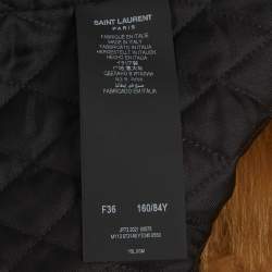 Pre Owned Saint Laurent Paris Brown Faux Fur Open Front Coat S