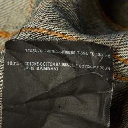 Pre Owned Saint Laurent Blue Denim Distressed Jacket XS