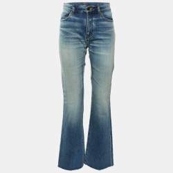 Pre Owned Saint Laurent Paris Blue Denim Flared Leg jeans M Waist 31"