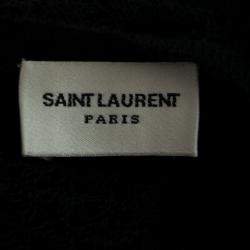 Saint Laurent Paris Black Perforated Knit Mesh Long Sleeve Dress S