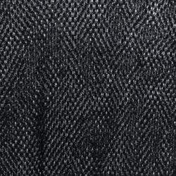 Saint Laurent Paris Black Perforated Knit Mesh Long Sleeve Dress S