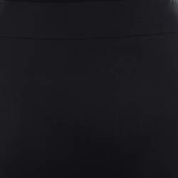 Pre Owned Saint Laurent Paris Black Wool Silk Lined Mini Skirt M