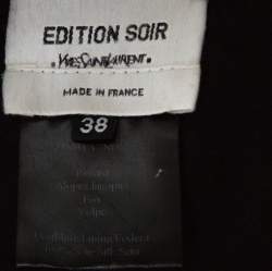 مملوكة مسبقًا Saint Laurent Paris Edition Soir Black Fox Fur Bolero M 