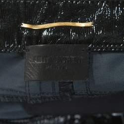Pre Owned Saint Laurent Black Vinyl Faux Leather Low Rise Trousers L
