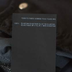 Pre Owned Saint Laurent Black Vinyl Faux Leather Low Rise Trousers L