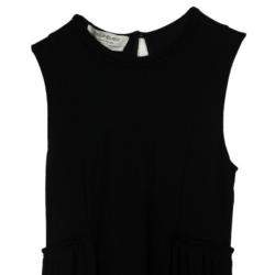 Pre Owned Saint Laurent Paris Black Pleated Evening Dress M