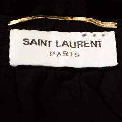 Pre Owned Saint Laurent Paris Black Jacquard Maxi Skirt M