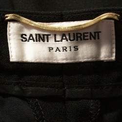 Saint Laurent Paris Black Wool Tapered Pants M