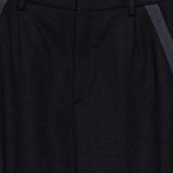 Saint Laurent Paris Black Wool Tapered Pants M