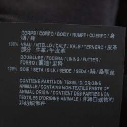 Pre Owned Saint Laurent Paris Black Suede Fitted Midi Skirt S