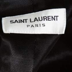 Saint Laurent Paris Black Studded Leather Biker Jacket S