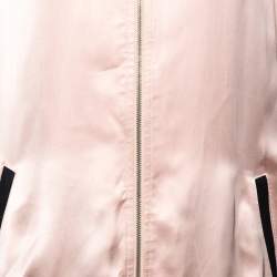 Pre Owned Saint Laurent Paris Champagne Pink Oversized Teddy Baseball Jacket M