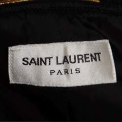 Pre Owned Saint Laurent Paris Champagne Pink Oversized Teddy Baseball Jacket M