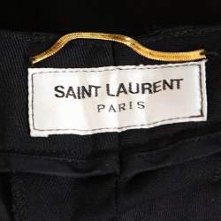 Pre Owned Saint Laurent Paris Black Wool Tailored Trousers S