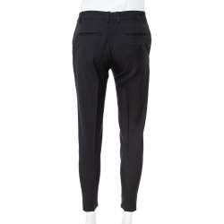 Pre Owned Saint Laurent Paris Black Wool Tailored Trousers S