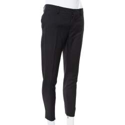 Pre Owned Saint Laurent Paris Black Wool Tailored Trousers S