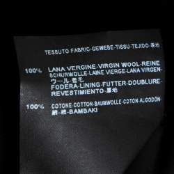 Pre Owned بنطلون سان لوران باريس مفصل صوف أسود S