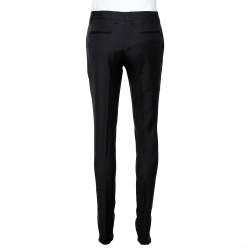 Pre Owned Saint Laurent Paris Black Wool Tailored Trousers S
