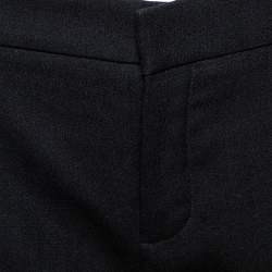 Saint Laurent Paris Black Wool Crepe Tailored Trousers S