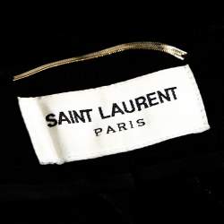 Saint Laurent Paris Black Wool Crepe Tailored Trousers S