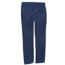 Pre Owned Yves Saint Laurent Navy Blue Denim Straight Fit Jeans S