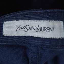 Pre Owned Yves Saint Laurent Navy Blue Denim Straight Fit Jeans S