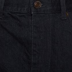 مملوكة مسبقًا تنورة ميني سان لوران دنيم سوداء متوسطة