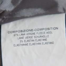 Pre Owned Saint Laurent Paris Grey Wool Paneled Sleeveless Sheath Dress M