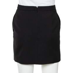 Pre Owned Saint Laurent Paris Black Wool Mini Skirt S