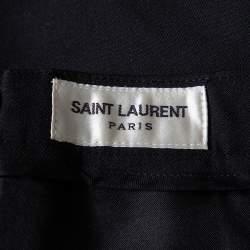 Pre Owned Saint Laurent Paris Black Wool Mini Skirt S