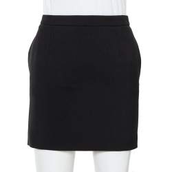 Pre Owned Saint Laurent Paris Black Wool Mini Skirt S