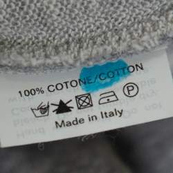 Pre Owned Yves Saint Laurent Grey Cotton Crewneck Sweatshirt M