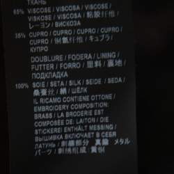 مملوكة مسبقًا Saint Laurent Paris Black Velvet Crystal Embellished Cutout Detail Faux Wrap Mini Dress M