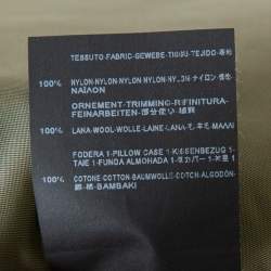 Pre Owned Saint Laurent Paris Military Green Synthetic Bomber Jacket M