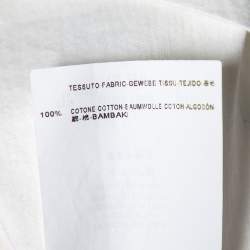 Saint Laurent Paris White Cotton Logo Printed T-Shirt S