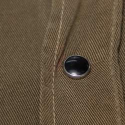 Saint Laurent Paris Military Green Lyocell Button Front Shirt M