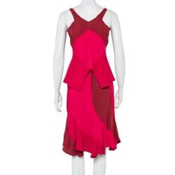 Yves Saint Laurent Rive Gauche Vintage Two Tone Paneled Crepe Tank Top & Skirt Set S