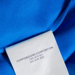Yves Saint Laurent Edition Soir Blue Silk Satin Open Front Shrug M