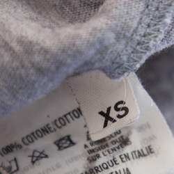Yves Saint Laurent Grey Cotton Logo Detail T-Shirt XS